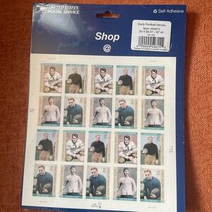 Early Football Heroes Stamp Sheet